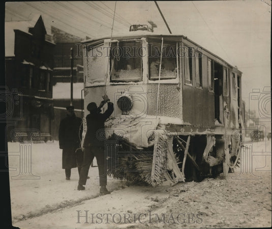 1961 The Street Repair Equipment at St. Clair  - Historic Images