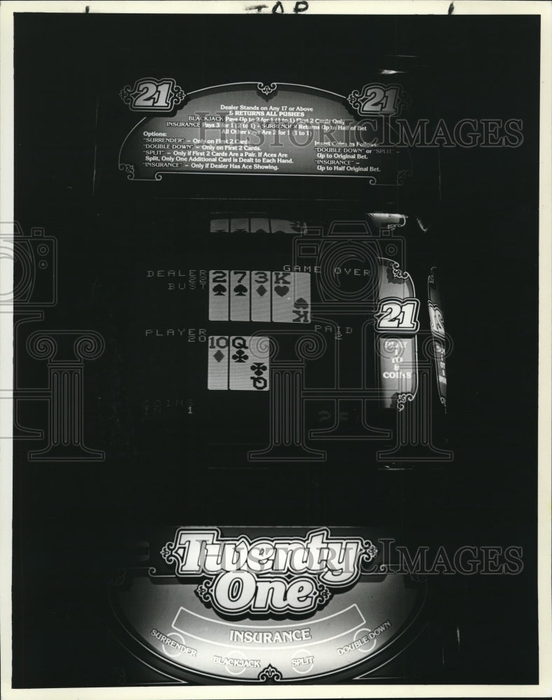 1983 Press Photo the Slot Machine of Twenty one - Historic Images