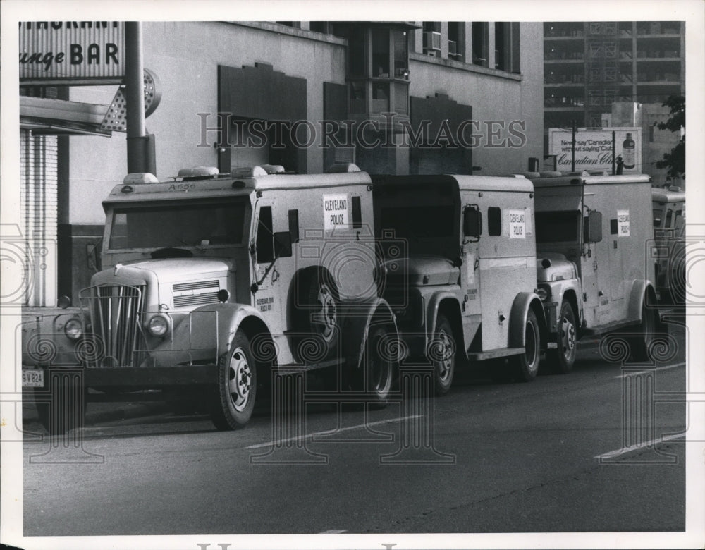 1968 Police cars to assist East Side riot areas  - Historic Images