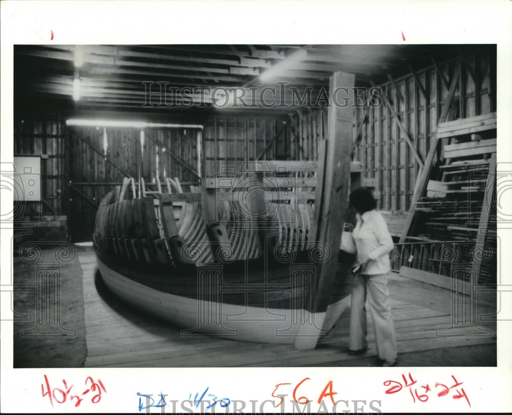 1980 Press Photo The construction of the Sea Lion boat - Historic Images