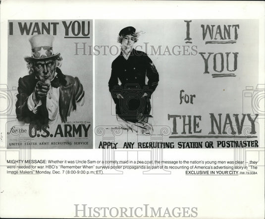 1981 Press Photo The HBO's remember When poster propaganda - Historic Images