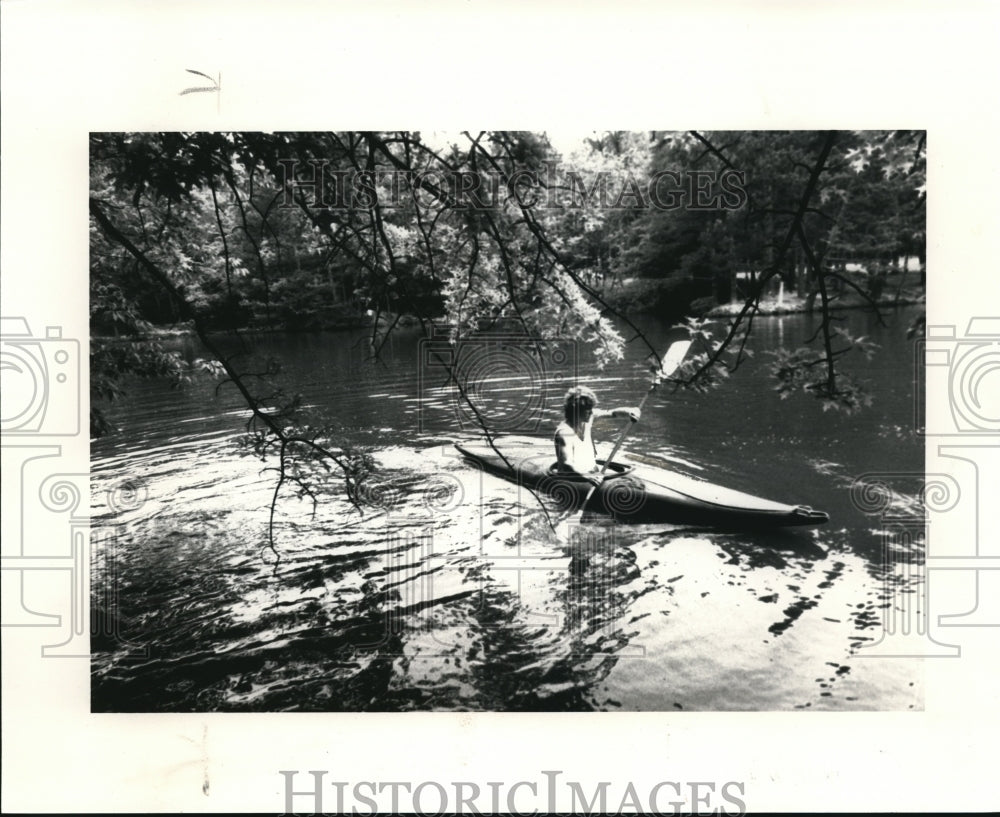 1985 Press Photo Kayaking - Historic Images