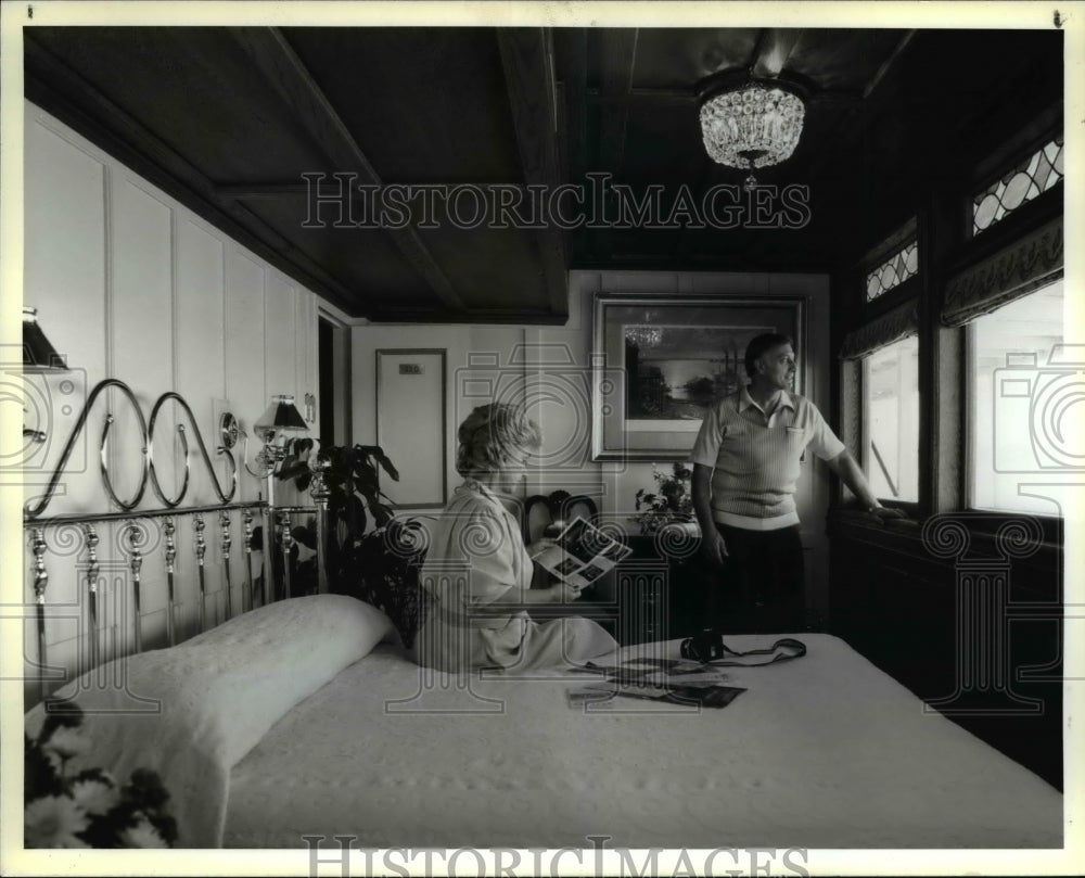 1985 Press Photo Delta Queen offers passengers new decorated staterooms - Historic Images