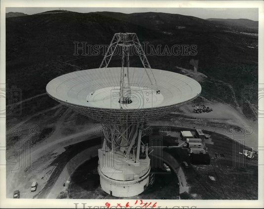 1966 Press Photo Space Tracking Station, Goldstone Communications, Mojove Desert - Historic Images