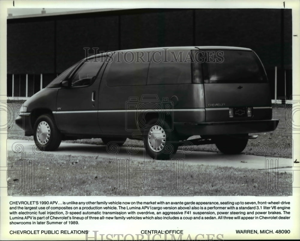 1989 Press Photo The Chevrolet Lumina APV - Historic Images