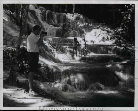 1966 Dinn's River falls, Water falls  - Historic Images
