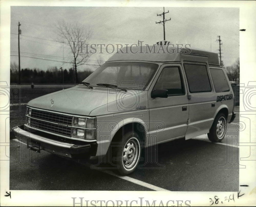 1984 Press Photo Dodge mini van converted to Taxi, Cornell Industries - Historic Images