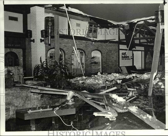 1987 Press Photo Mentor Mall roof collapse - Historic Images