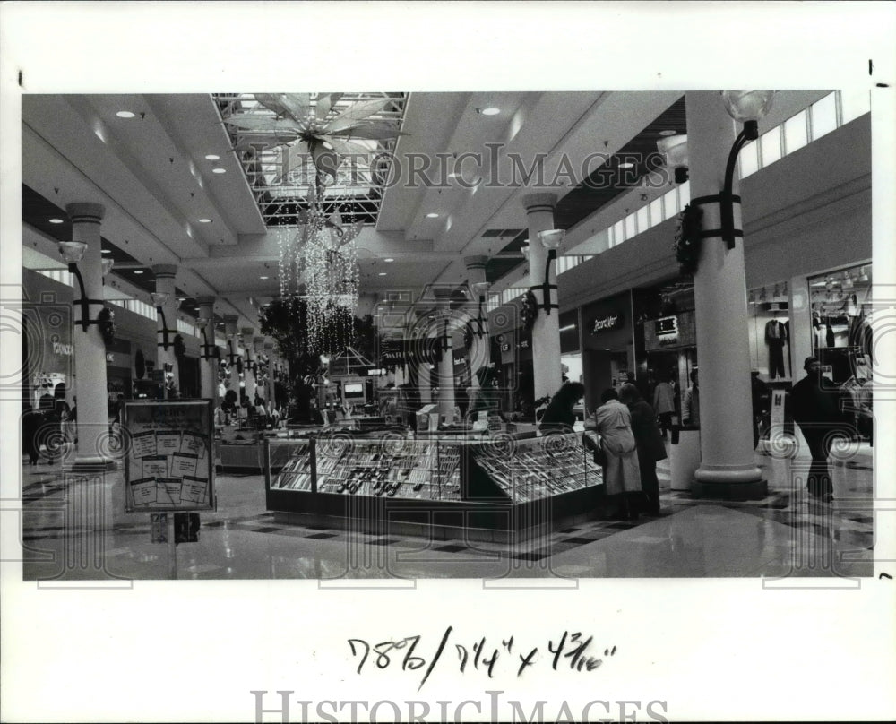 1989 Press Photo  Great Lakes Mall main walkway. - Historic Images