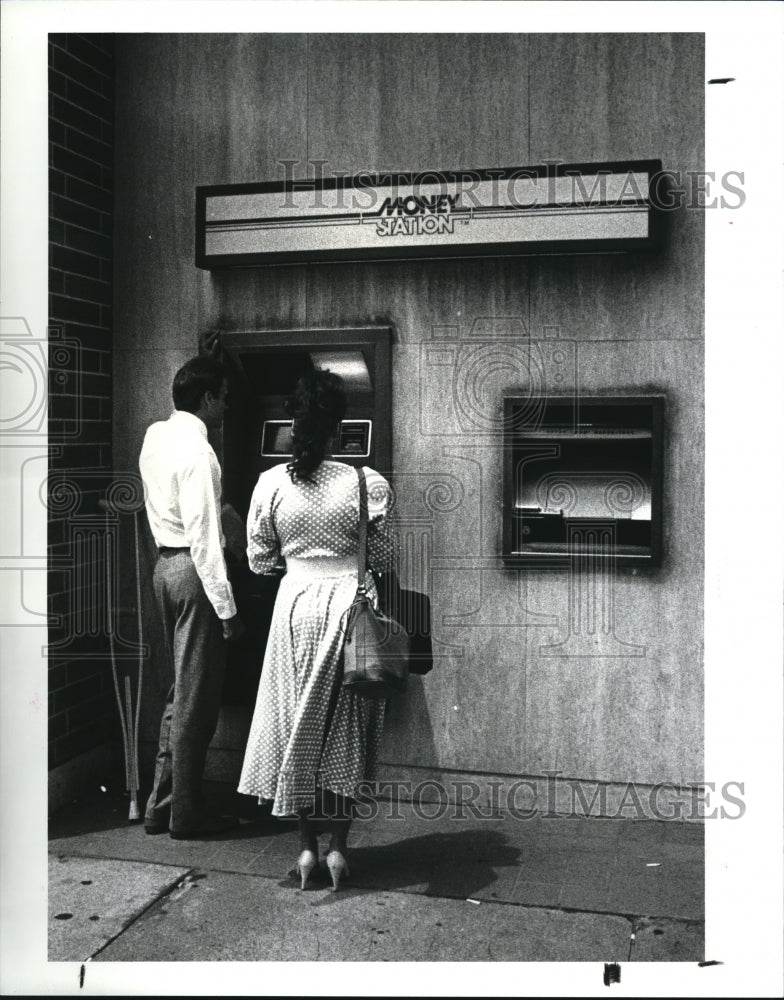 1987 Press Photo The automated teller machines at National City - Historic Images