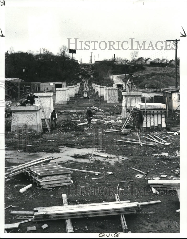 1986 Press Photo Clark - Quigley Connector Site - Historic Images