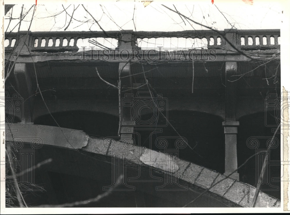 1982 Press Photo The Northfield Road bridges in Bedford over tinker Creek - Historic Images