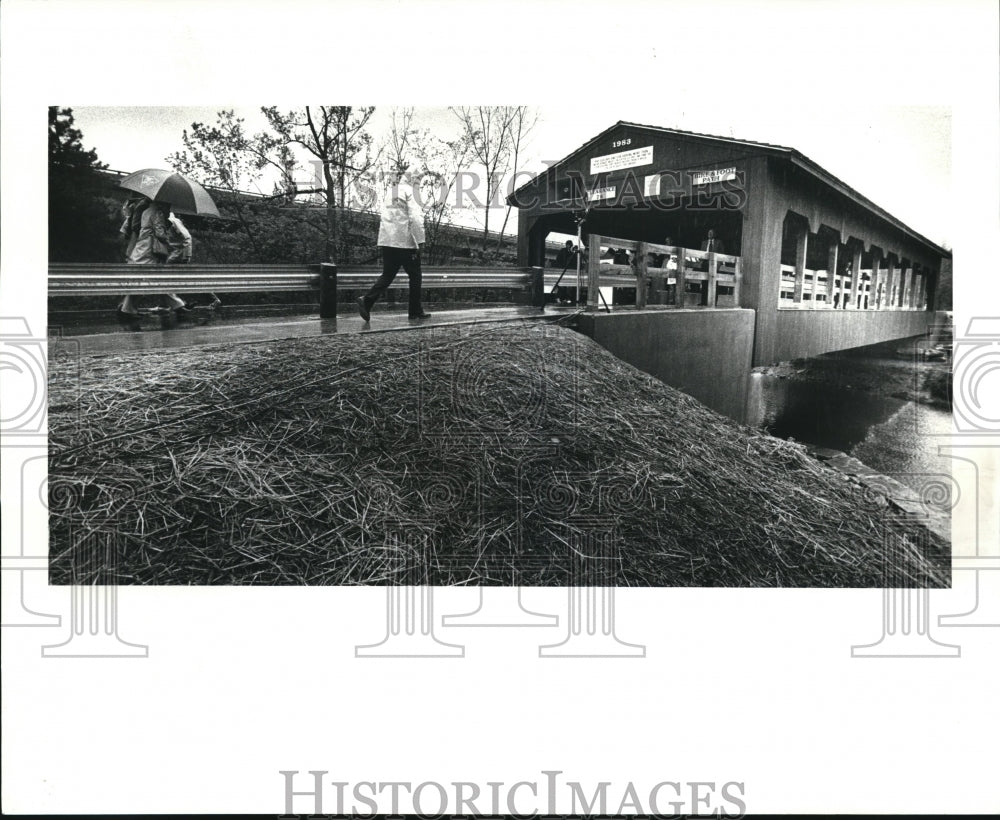 1983 Press Photo The opening day for the only covered bridge in the Whitney road - Historic Images