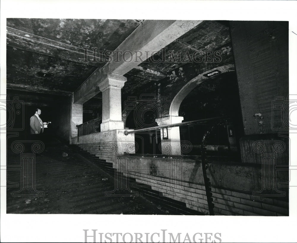 1985 Press Photo Under the Detroit Superior bridge where the street cars ran - Historic Images