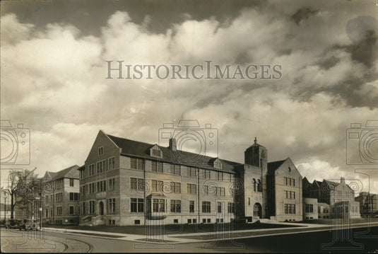 1932 Press Photo New Juvenile Court & Detention Home building at E. 22nd Street-Historic Images