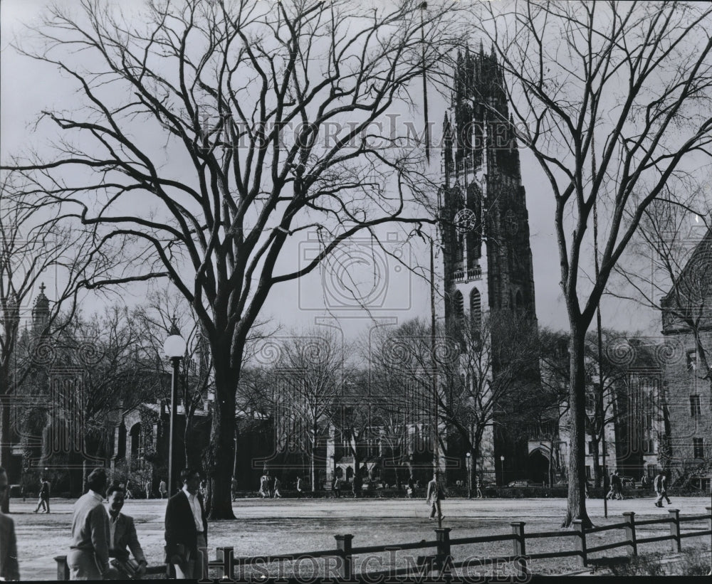 1966, Harkness Tower, quarters for the Freshman Class at Yale U - Historic Images