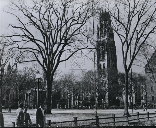 1966, Harkness Tower, quarters for the Freshman Class at Yale U - Historic Images