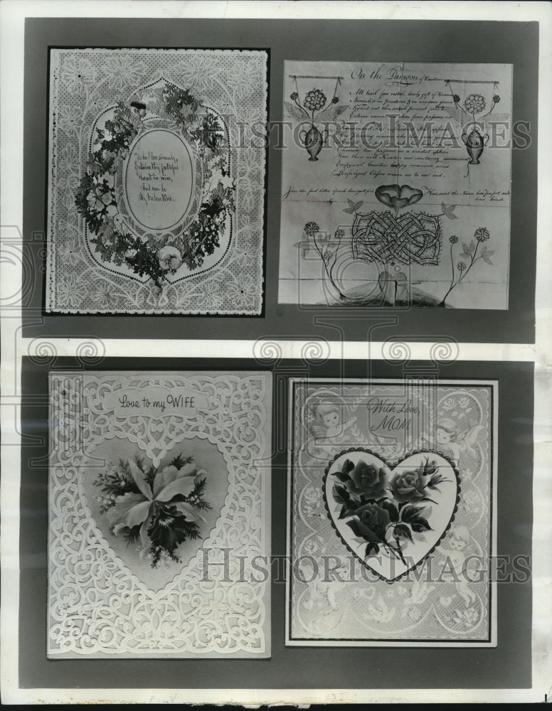 1985 Press Photo Cards for Valentine's Day - Historic Images