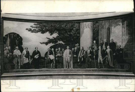 1936 Press Photo Makers of the Constitution in new mural - cva82963 - Historic Images