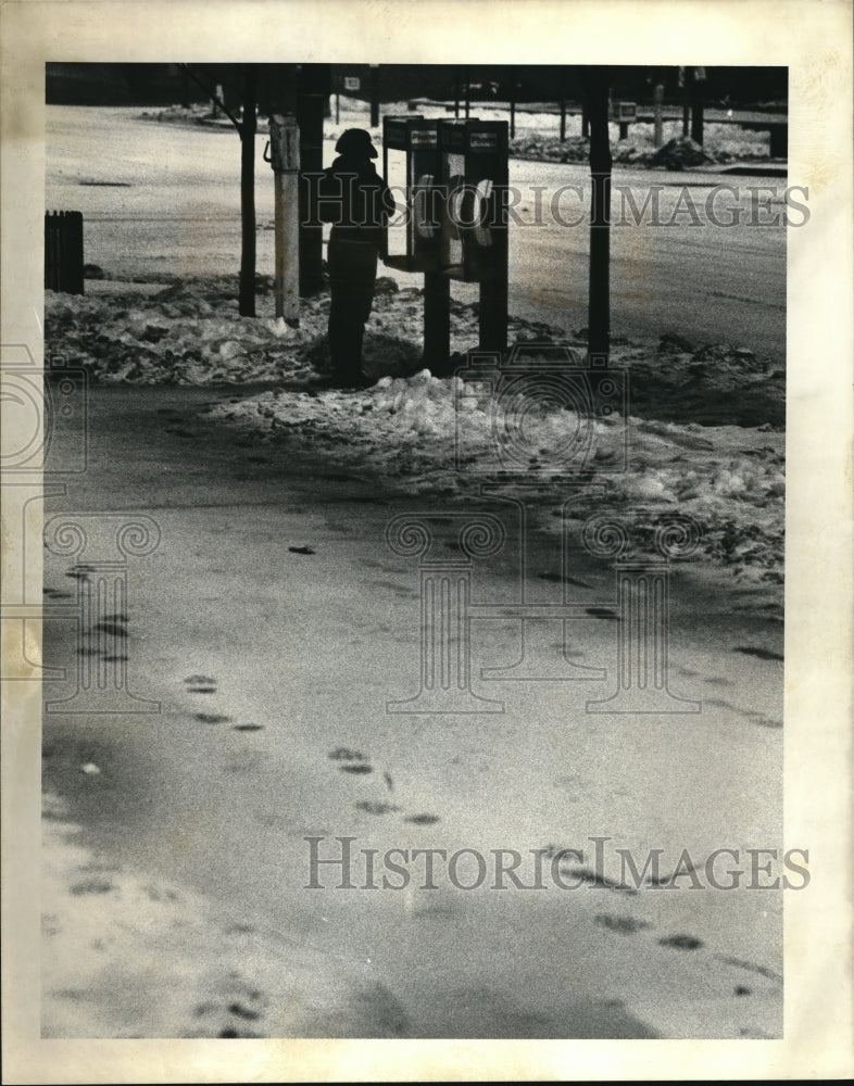 1988 Press Photo Winter Public Square - Historic Images