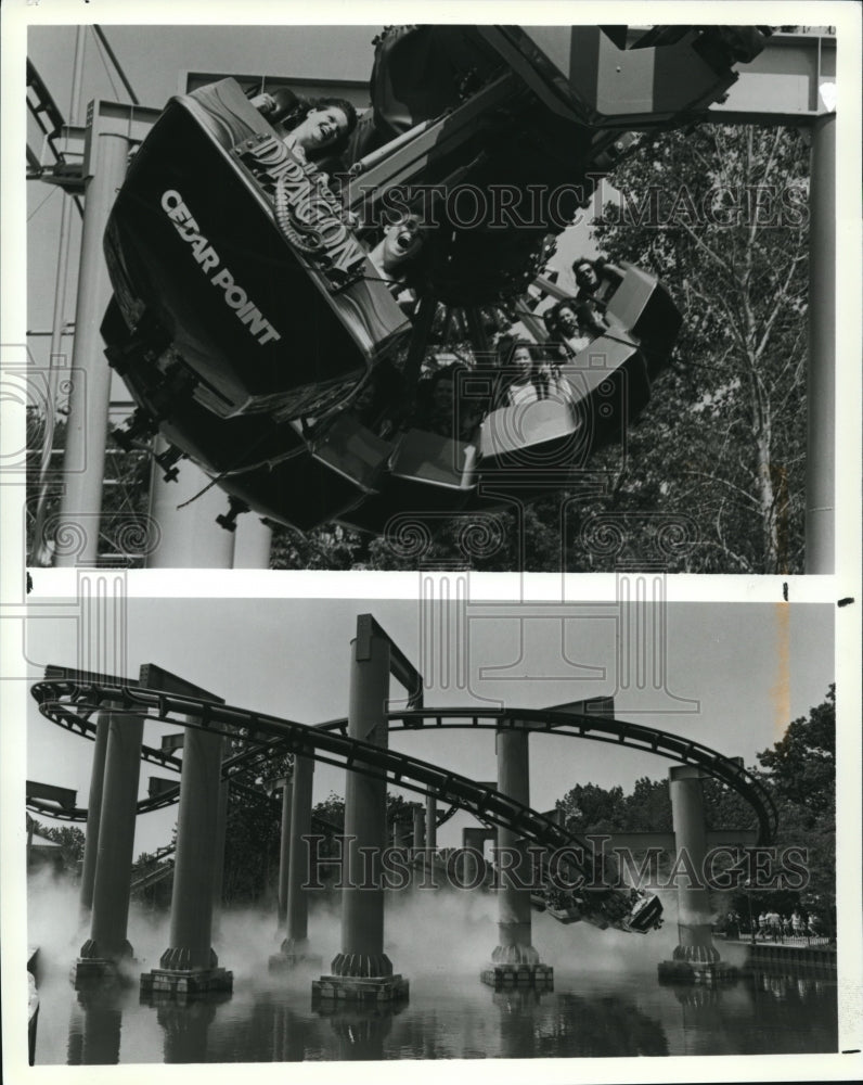 1989 Press Photo Roller Coaster at Cedar Point - Historic Images