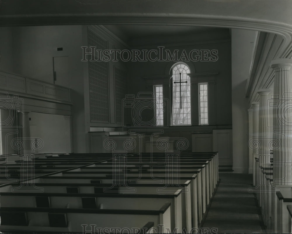 1961 Blossom Chance at 104yr old chapel building at Western Res Acdm - Historic Images