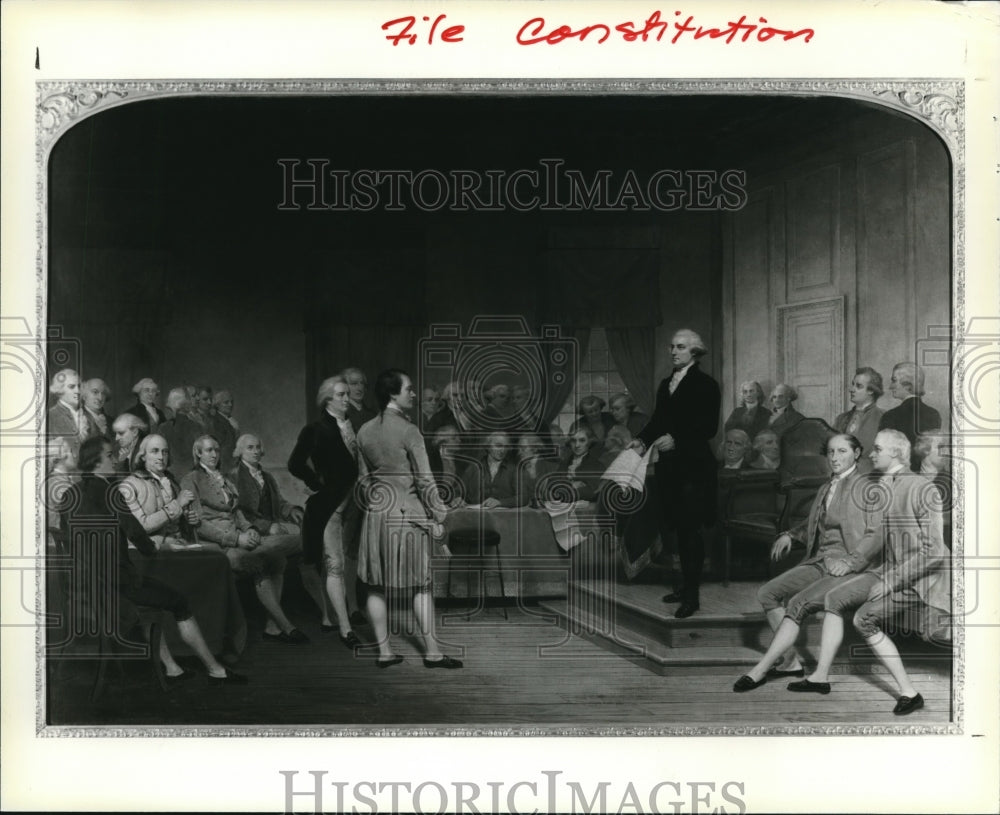 1987 Press Photo The United States Constitution - Historic Images