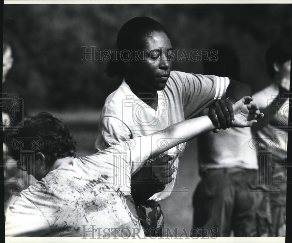 1980 Press Photo Sgt. Sandra Love, drill instructor at the Marine Corps - Historic Images