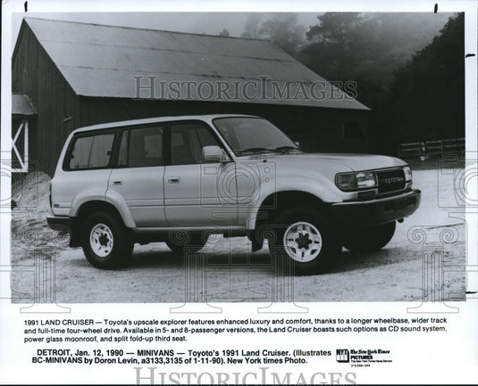 1990 Press Photo Toyota Land Cruiser on enhanced luxury & comfort - cva83636 - Historic Images