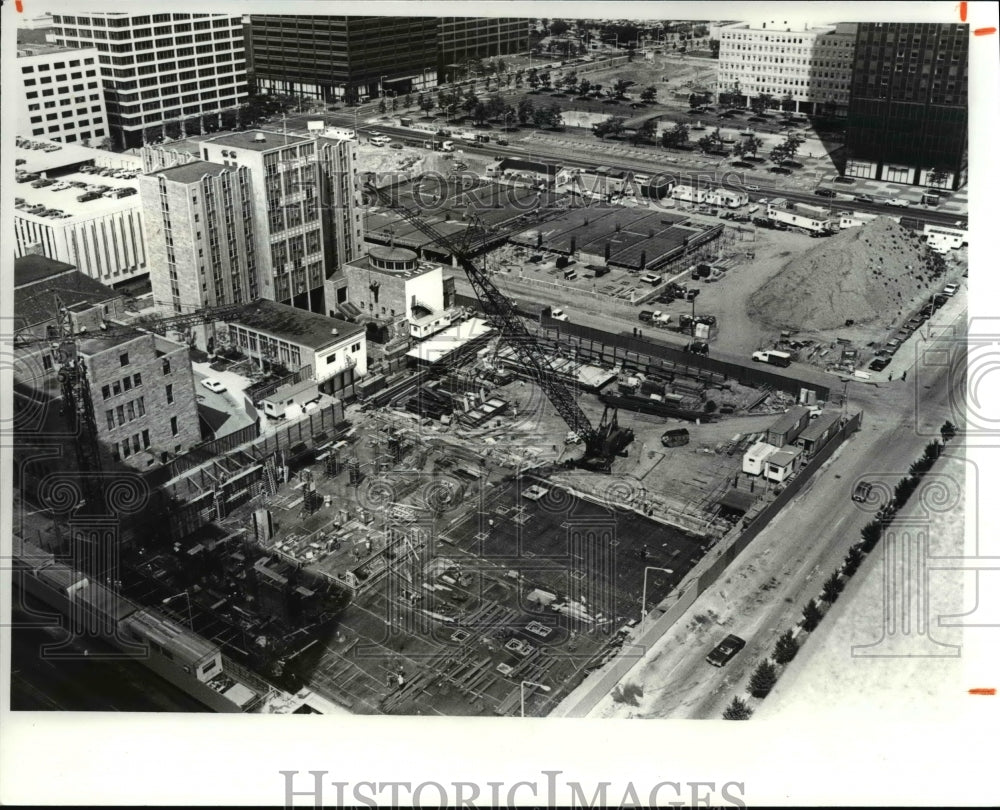 1981 Press Photo Three Construction Site at One Cleveland Center. - Historic Images