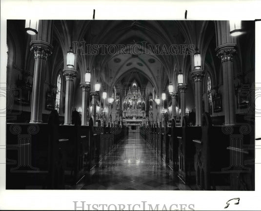 1990 Press Photo Our lady of Lourdes Church - cva84574 - Historic Images