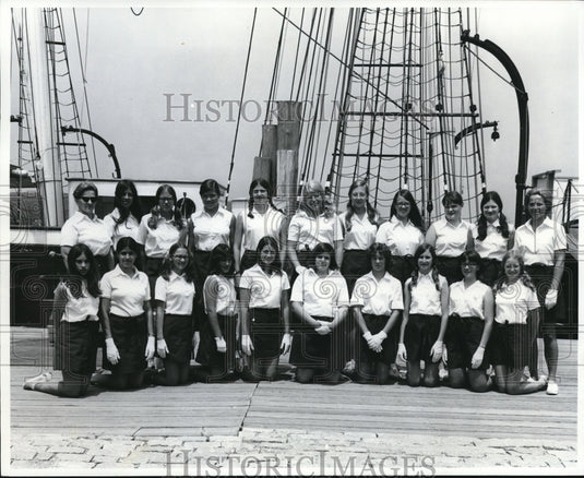1972 Press Photo Lake Erie Council Cadette Girl Scout Troop. - cva85221 - Historic Images