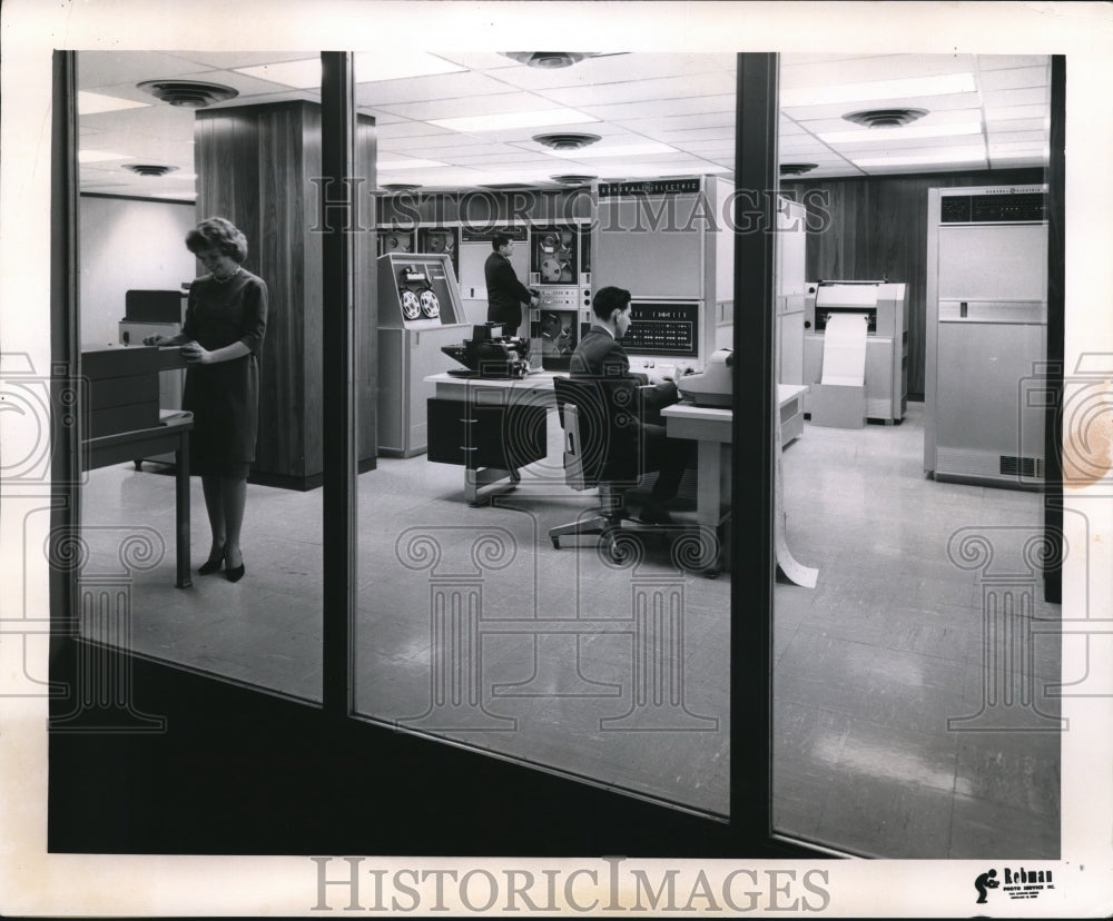 1962 Press Photo The New Electronic Processing Center of Nat'l City Bank - Historic Images