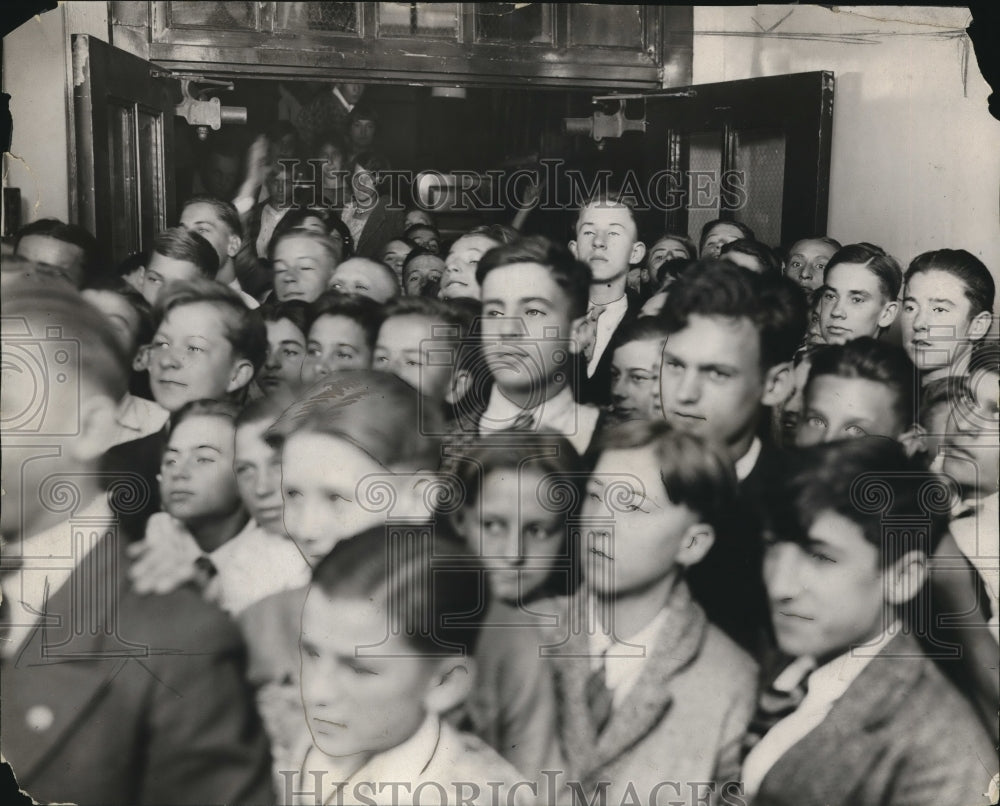1929 Typical Examples of Crowded Conditions at South High School - Historic Images
