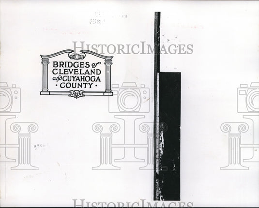 1960 Press Photo The Cleveland and Cuyahoga bridges signage - cva85436 - Historic Images