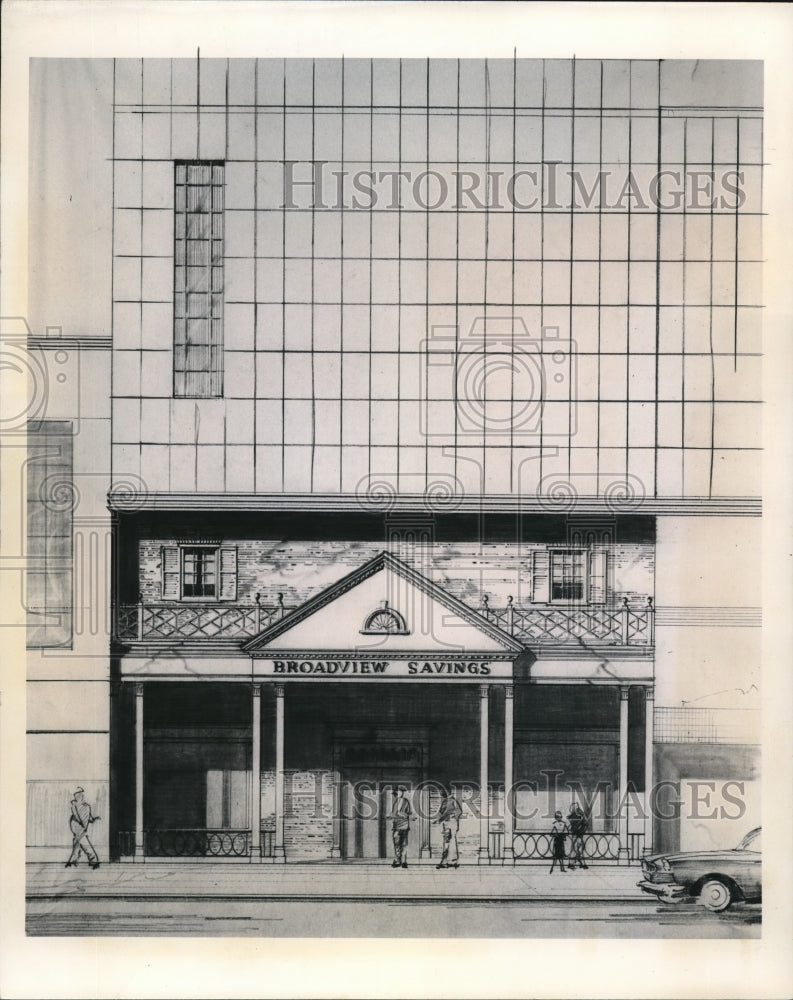 1961 Press Photo Broadview Savings Euclid Avenue Office - cva85623-Historic Images