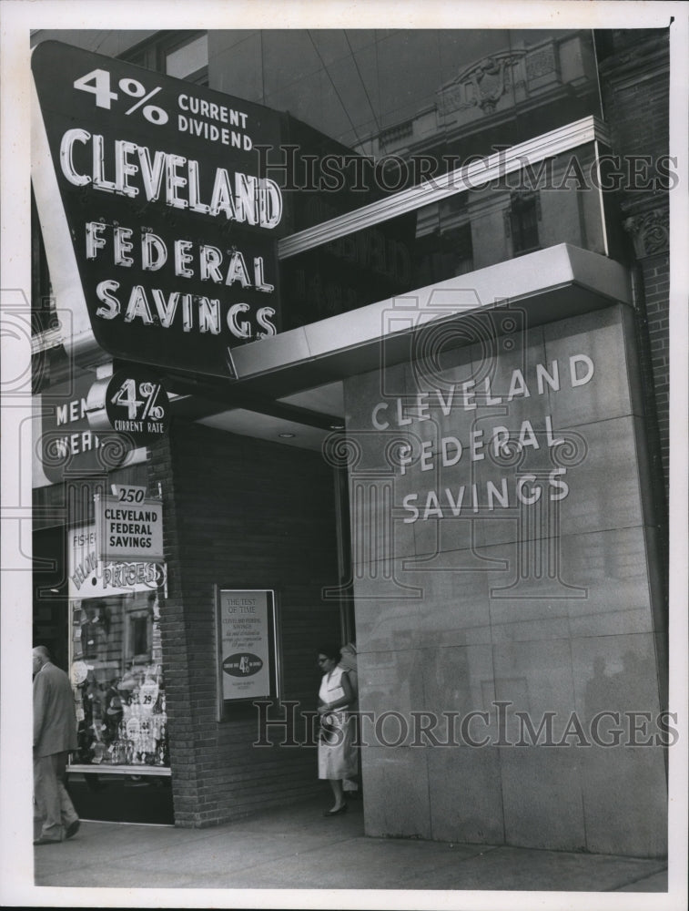 1961 Press Photo Cleveland Federal Savings &amp; Loan Association - cva85680 - Historic Images