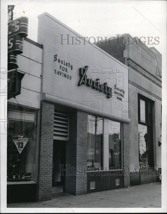 1956 Press Photo Society for Savings Exterior - cva85843 - Historic Images