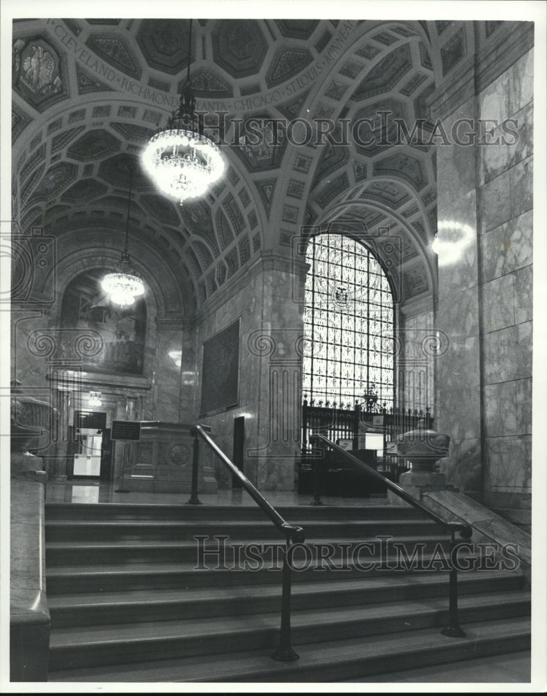 1983 Press Photo Italian Renaissance Style Lobby of the Federal Reserve Bank - Historic Images