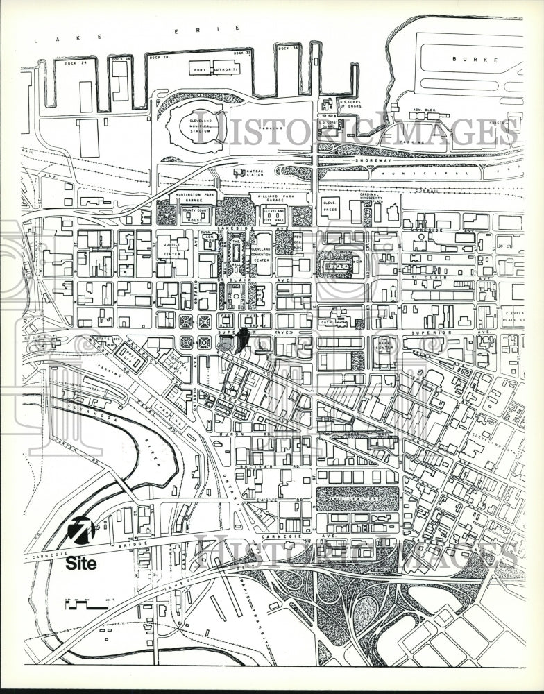 1981 Press Photo The building map - Historic Images