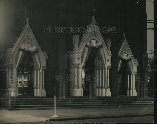 1935 Press Photo St John's Cathedral qill host Cardinal Hayes, archbishop of NY-Historic Images
