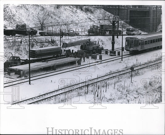 1971 Rapid transit, slab being put in place at E - Historic Images