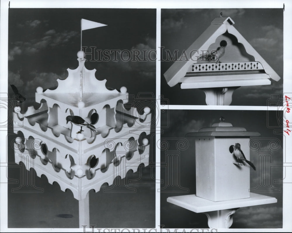 1986 Press Photo Birdhouses - Historic Images