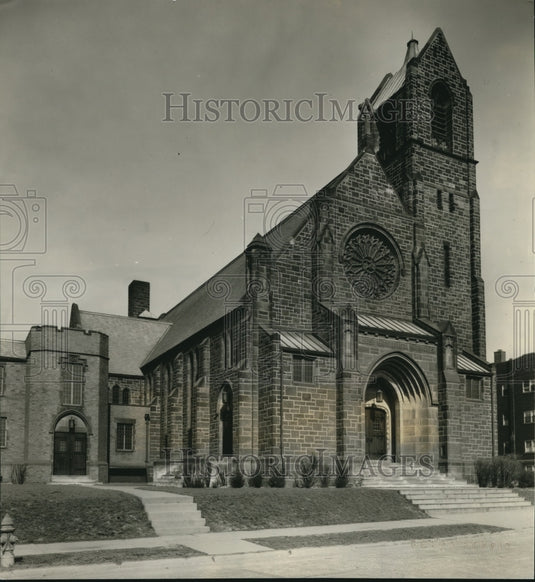 1958 Press Photo First Evangelical church, Arlington Ave & Thornhill Drive, Clev - Historic Images