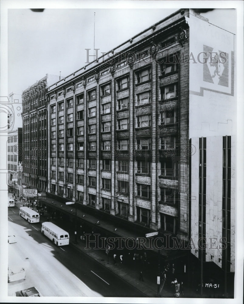 1963 Press Photo Euclid Avenue view of Taylor Building that has been sold - Historic Images