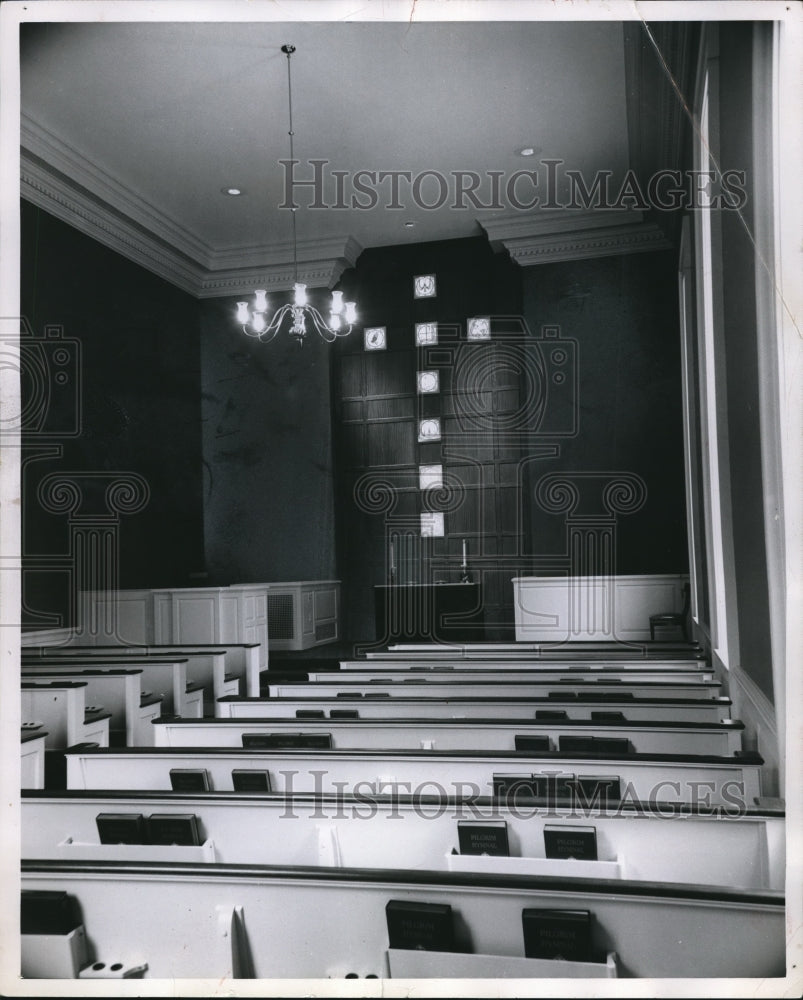 1955 Press Photo New Roy E. Bowers Chapel of Lakewood Congregational Church - Historic Images