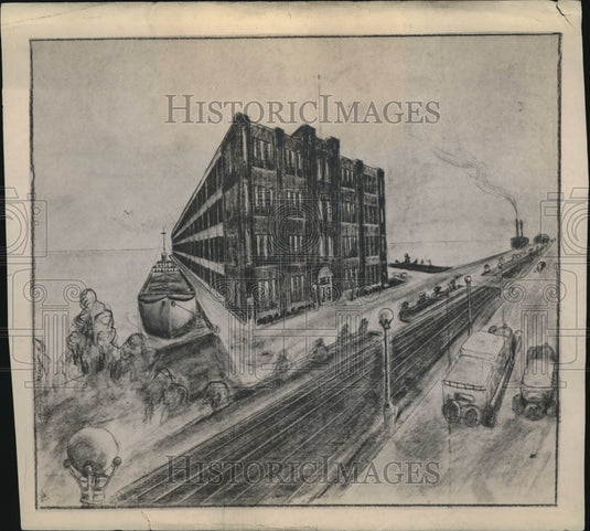 1926 Press Photo The Artirsts Conception of the Universal Dock - cva87633-Historic Images