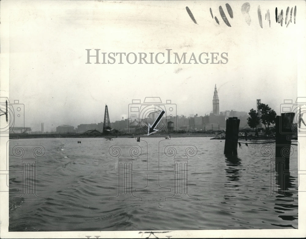 1933 Press Photo Mayor Miller&#39;s bathing beach in Lakefront - cva87653 - Historic Images