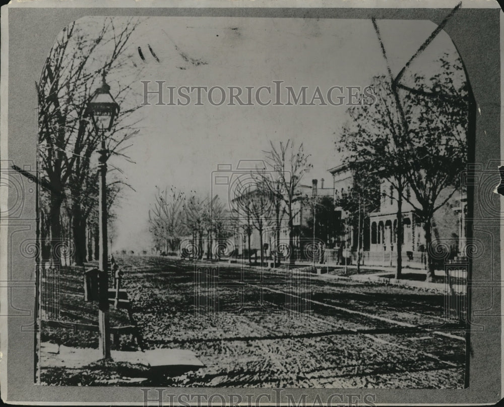 1933 Press Photo The Prospect Avenue streets during 1880 - cva87768 - Historic Images