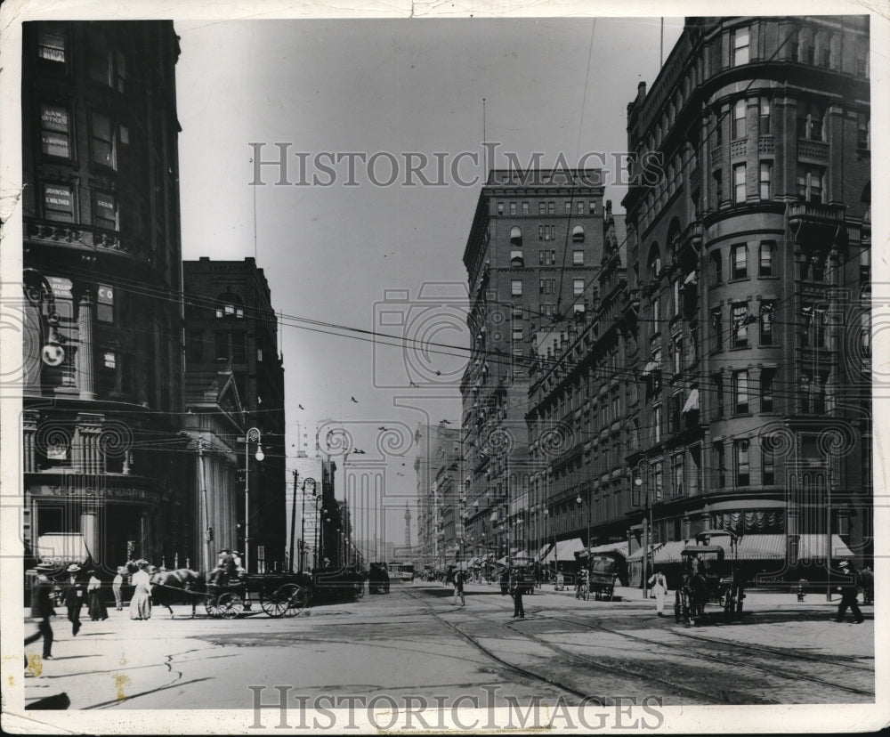 1957 Press Photo Euclid Avenue, Street - cva87803 - Historic Images